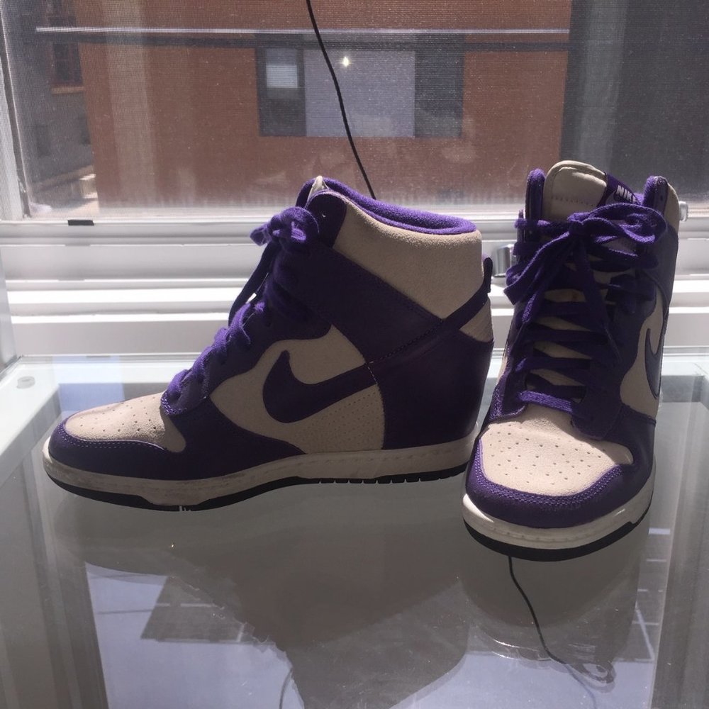 Nike WMNS Dunk Ski Hi wedge Sneaker Purple 8.5